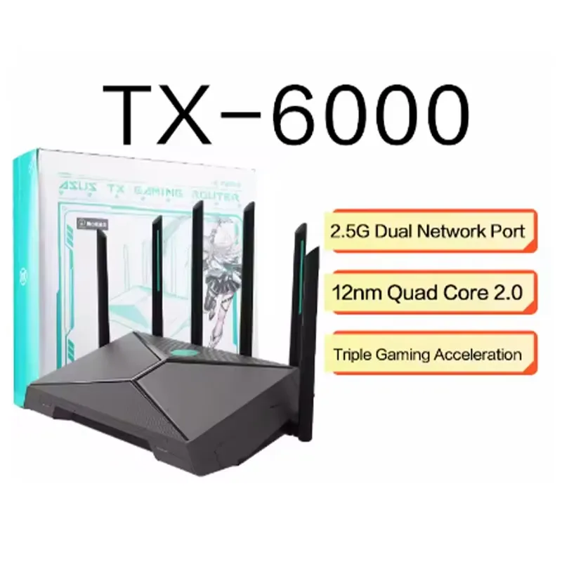 Gaming Router 2.5G Port - Игровой маршрутизатор TX-AX6000, двойной порт 2.5G,