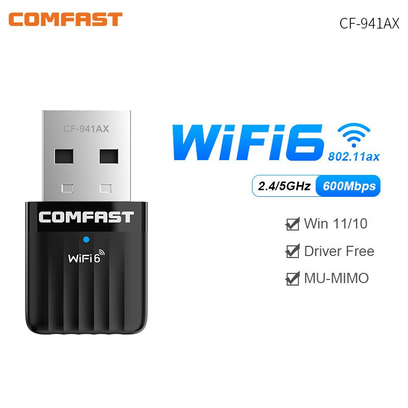 Wifi 6 Usb Adapter Ax1800 - USB-адаптер COMFAST WiFi6 AX600, сетевая карта