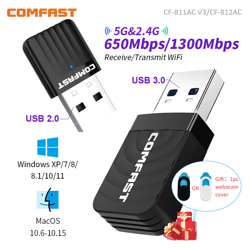 Wifi 6 Usb Adapter Ax1800 - Сетевая карта Comfast, 650/1300 Мбит/с, 2,4/5,8