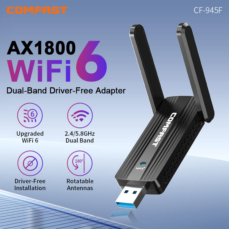 Wifi 6 Usb Adapter Ax1800 - COMFAST AX1800 – USB-адаптер Wi-Fi 6,