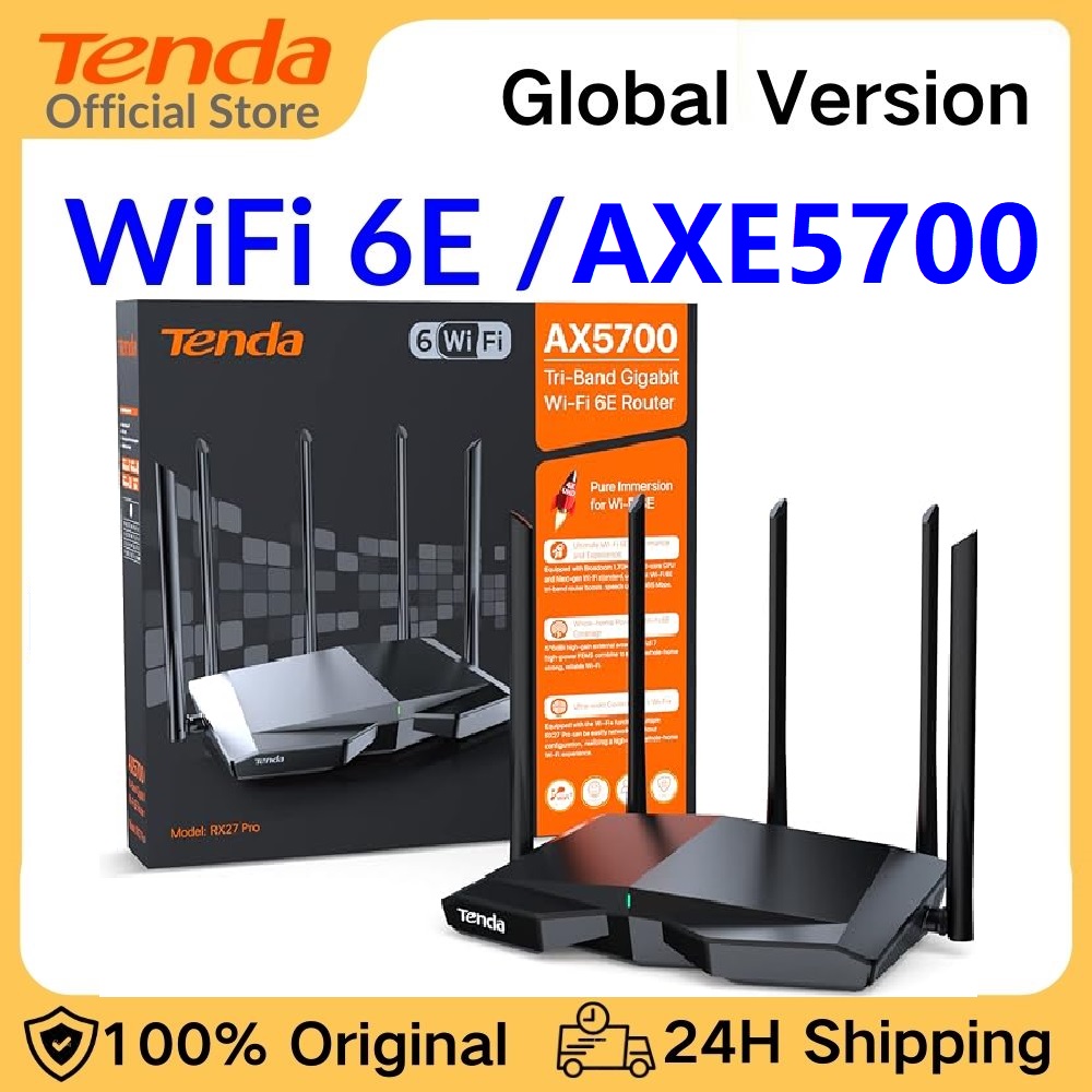 Wifi 6E Router Tri Band 6Ghz - TENDA AXE5700 WI-FI 6E маршрутизатор RX27