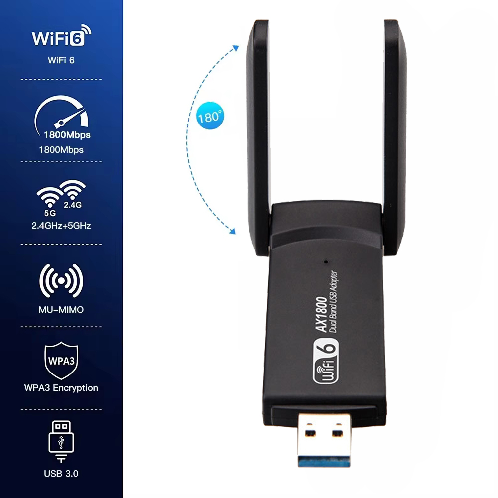 Wifi 6 Usb Adapter Ax1800 - WiFi 6 AX1800 USB 3.0 адаптер,