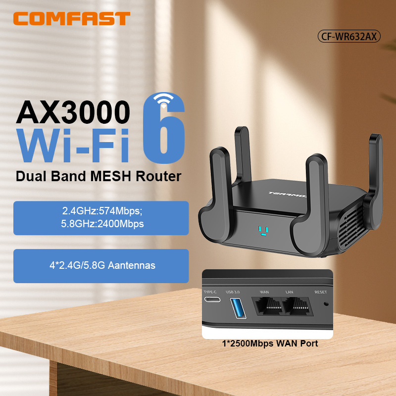 Wifi 6 Router Ax3000 - Беспроводной маршрутизатор COMFAST AX3000 MESH WiFi6