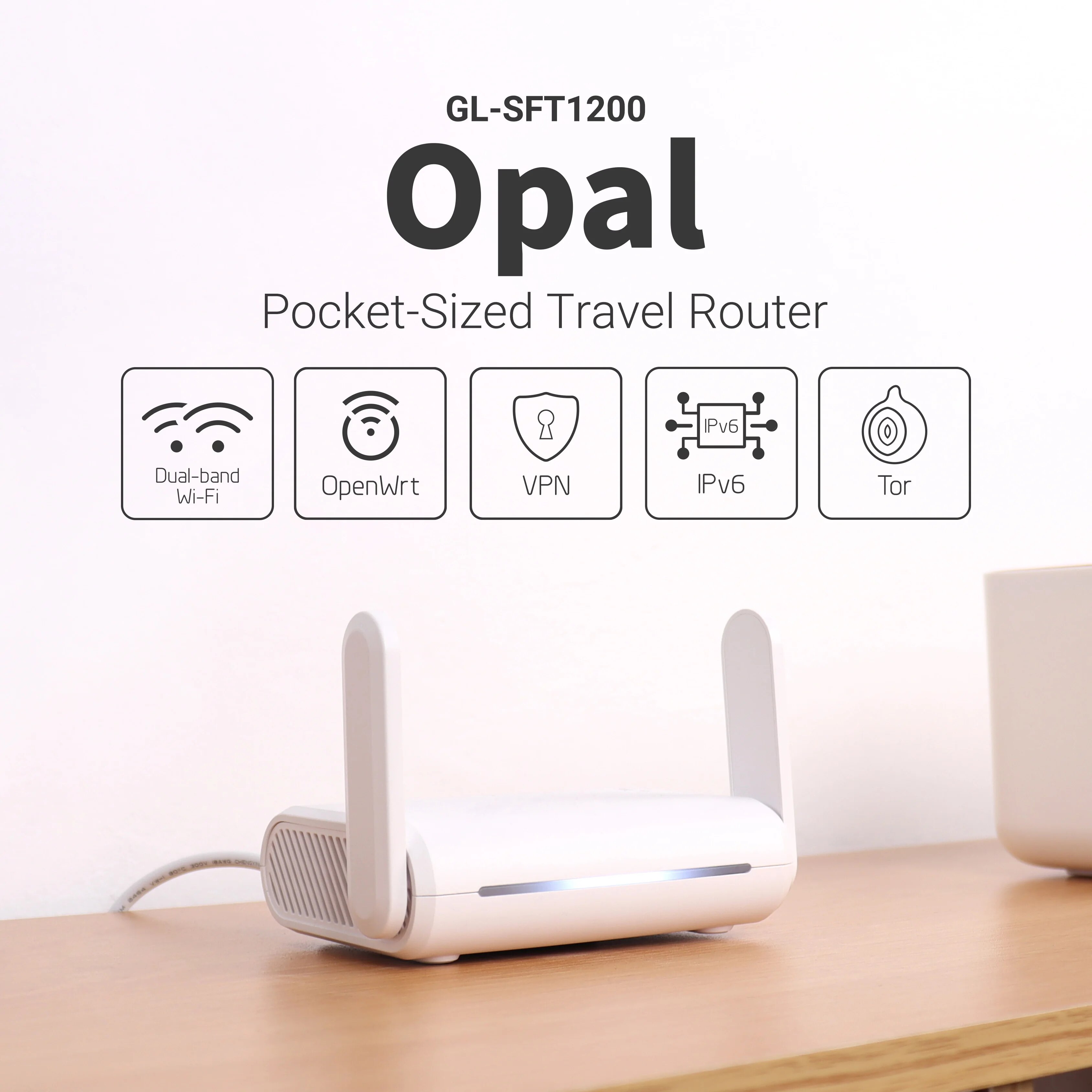 Wifi 6E Router Tri Band 6Ghz - GL.iNet GL-SFT1200 (Opal) Wi-Fi для безопасного