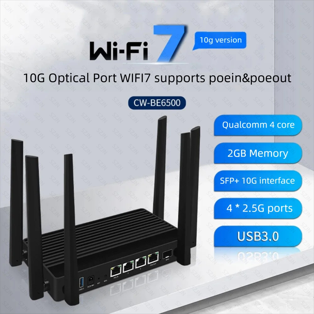 Router With Sfp+ 10G Port - Маршрутизаторы WIFI7, порт 10G SFP+, четырехъядерный