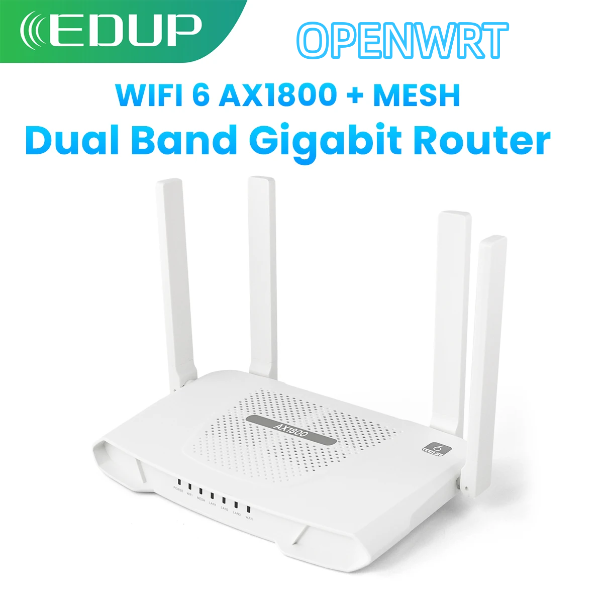 Wifi 6 Router Openwrt - EDUP RT2983 OPENWRT AX1800 Маршрутизатор WIFI6