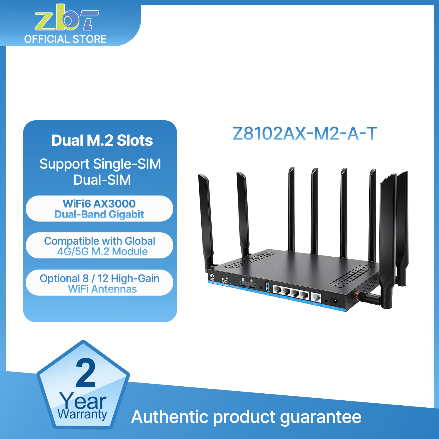 Wifi 6 Router Openwrt - ZBT 5G двухсимочный роутер с поддержкой