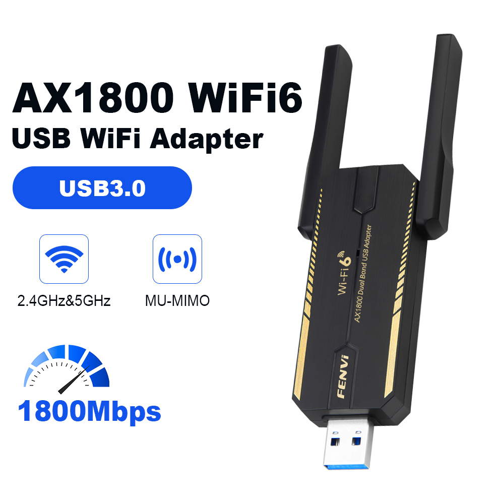 Wifi 6 Usb Adapter Ax1800 - USB-адаптер Wi-Fi AX1800 WiFi 6 802.11AX