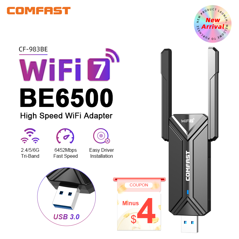 Wifi 7 Router Be6500 - COMFAST WiFi 7 USB адаптер BE65002.4G