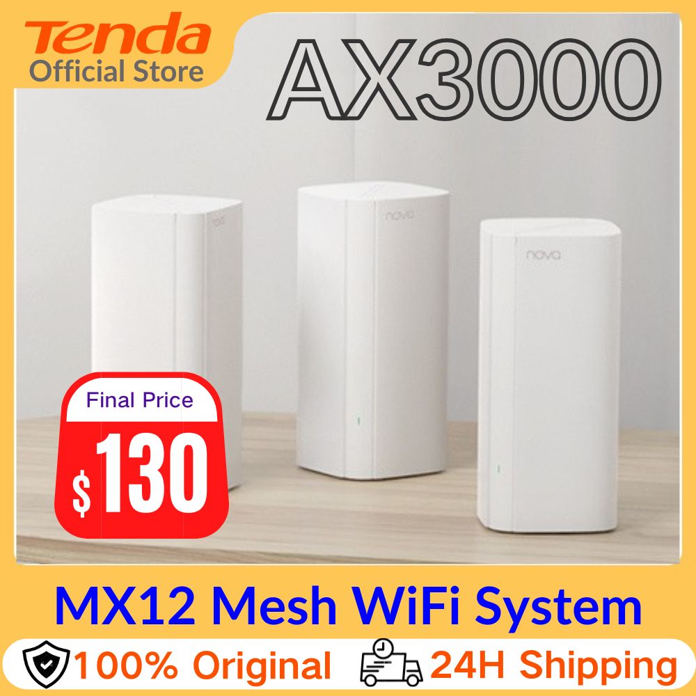 Wifi 6 Mesh System 3 Pack - Беспроводной маршрутизатор Tenda AX3000 WiFi с