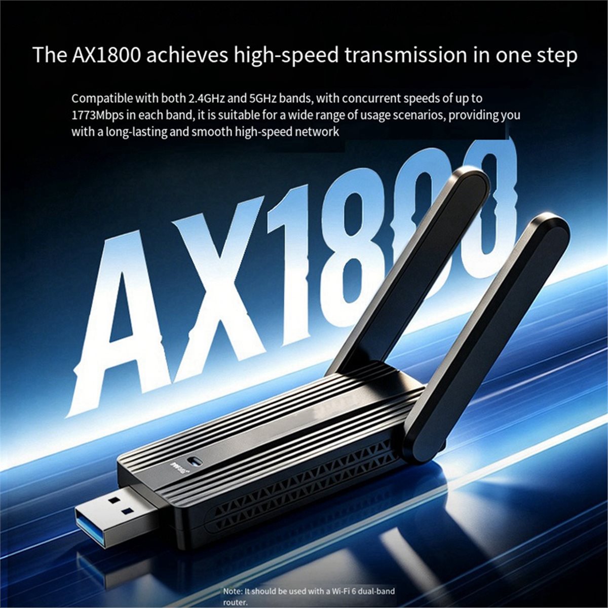 Беспроводной USB-адаптер WiFi6 – обзор и цена Wifi 6 Usb Adapter Ax1800