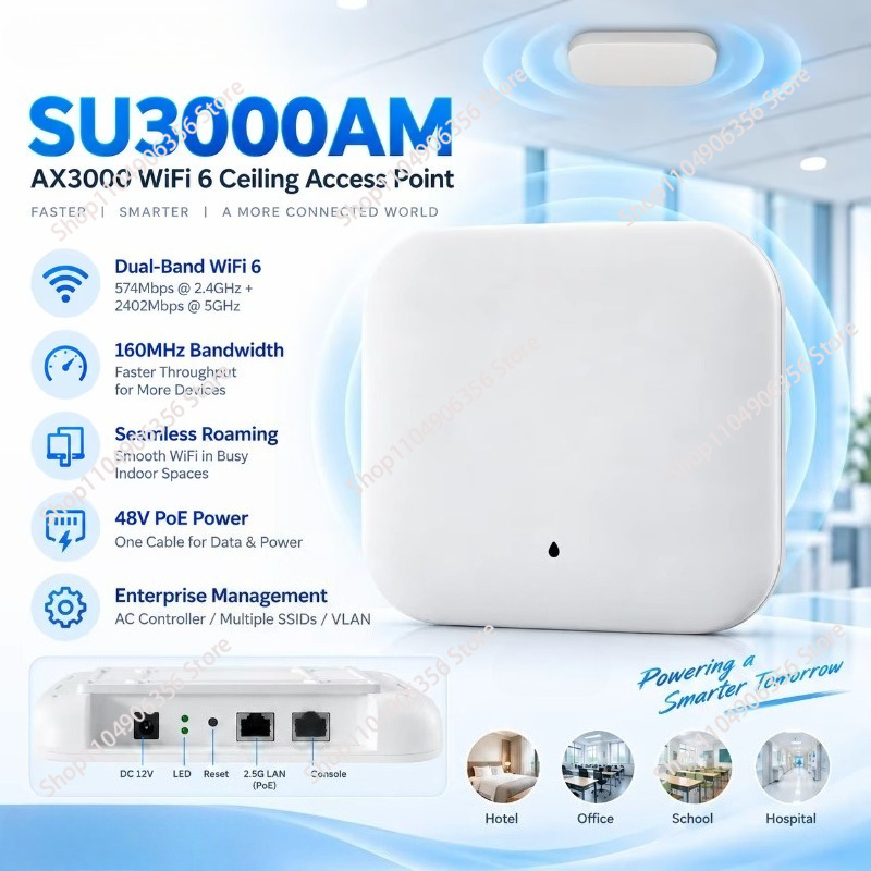 AX3000 – потолочная беспроводн – обзор и цена Wifi 6 Access Point Ceiling Poe