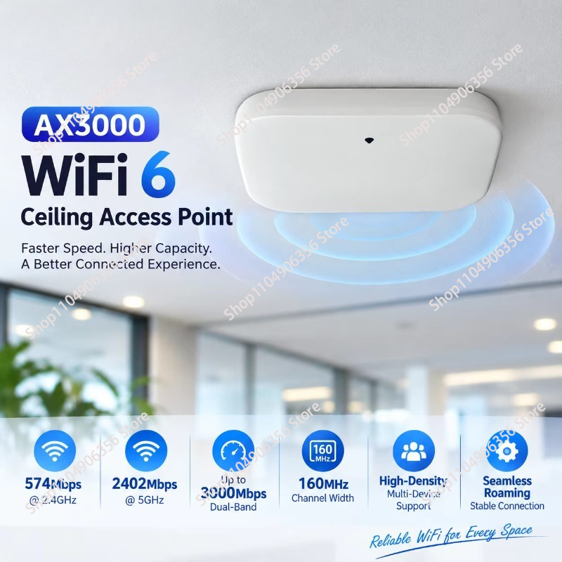 AX3000 – потолочная беспроводн – обзор и цена Wifi 6 Access Point Ceiling Poe