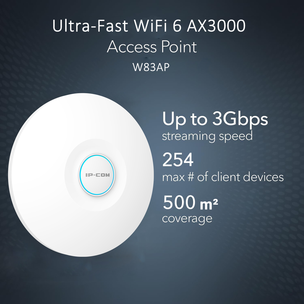 IP-COM W83AP WiFi 6 AX3000 Бес – обзор и цена Wifi 6 Access Point Ceiling Poe