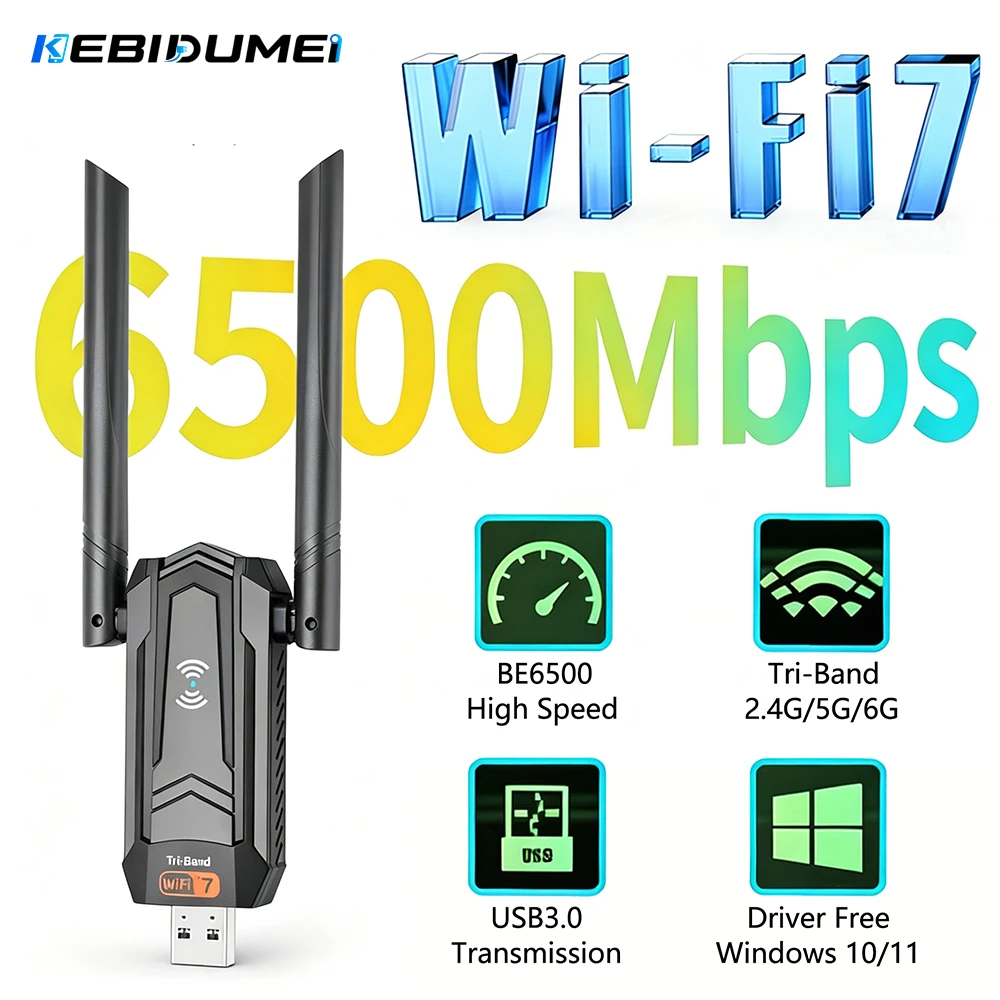 Kebidumei BE6500 WiFi7 USB3.0  – обзор и цена Wifi 7 Router Be6500