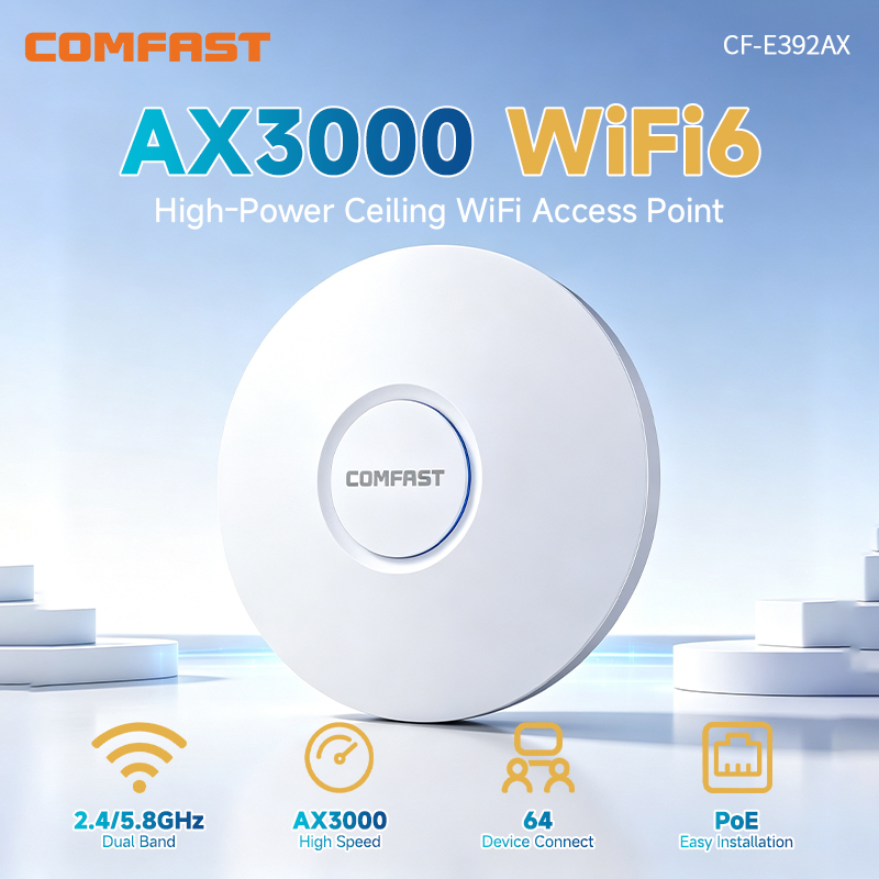COMFAST CF-E392AX WiFi6 потоло – обзор и цена Wifi 6 Access Point Ceiling Poe
