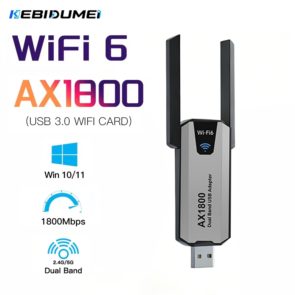 USB-адаптер KEBIDUMEI AX1800 W – обзор и цена Wifi 6 Usb Adapter Ax1800