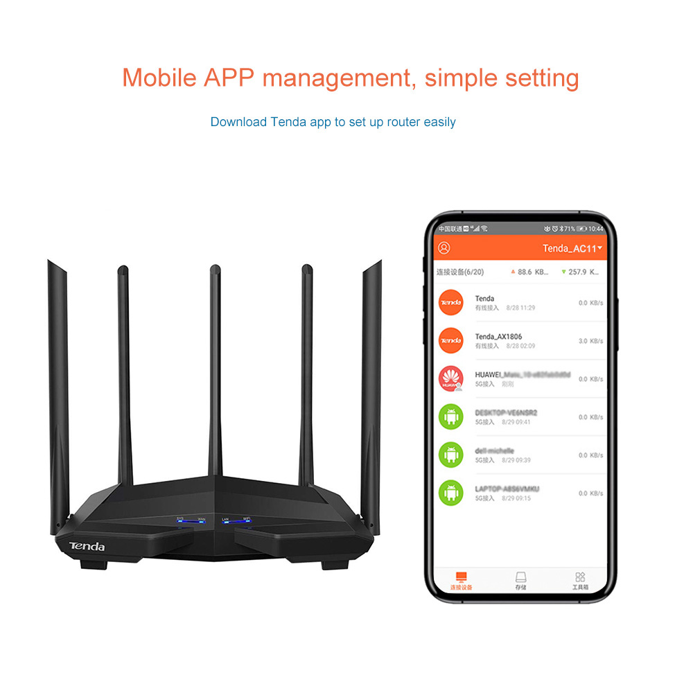 Tenda AC11 – гигабитный Wi-Fi- – обзор и цена Wifi 6E Router Tri Band 6Ghz