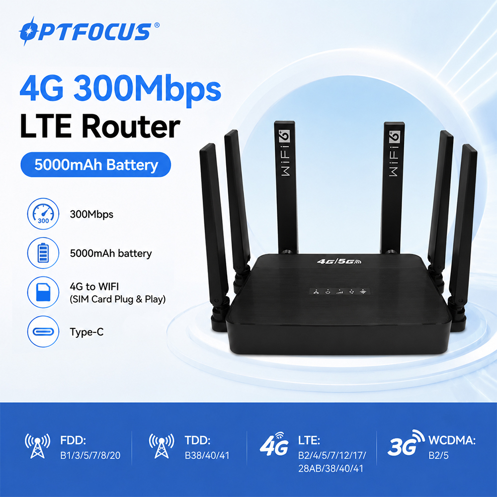 OPTFOCUS 4G LTE WIFI6 роутер с – обзор и цена Wifi 6E Router Tri Band 6Ghz