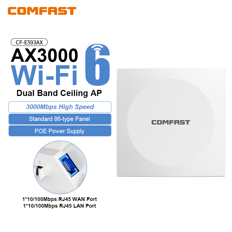 COMFAST WiFi6 Потолочная точка – обзор и цена Wifi 6 Access Point Ceiling Poe