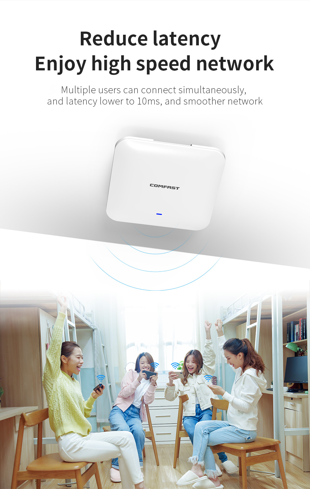 COMFAST WiFi6 Высокомощная пот – обзор и цена Wifi 6 Access Point Ceiling Poe