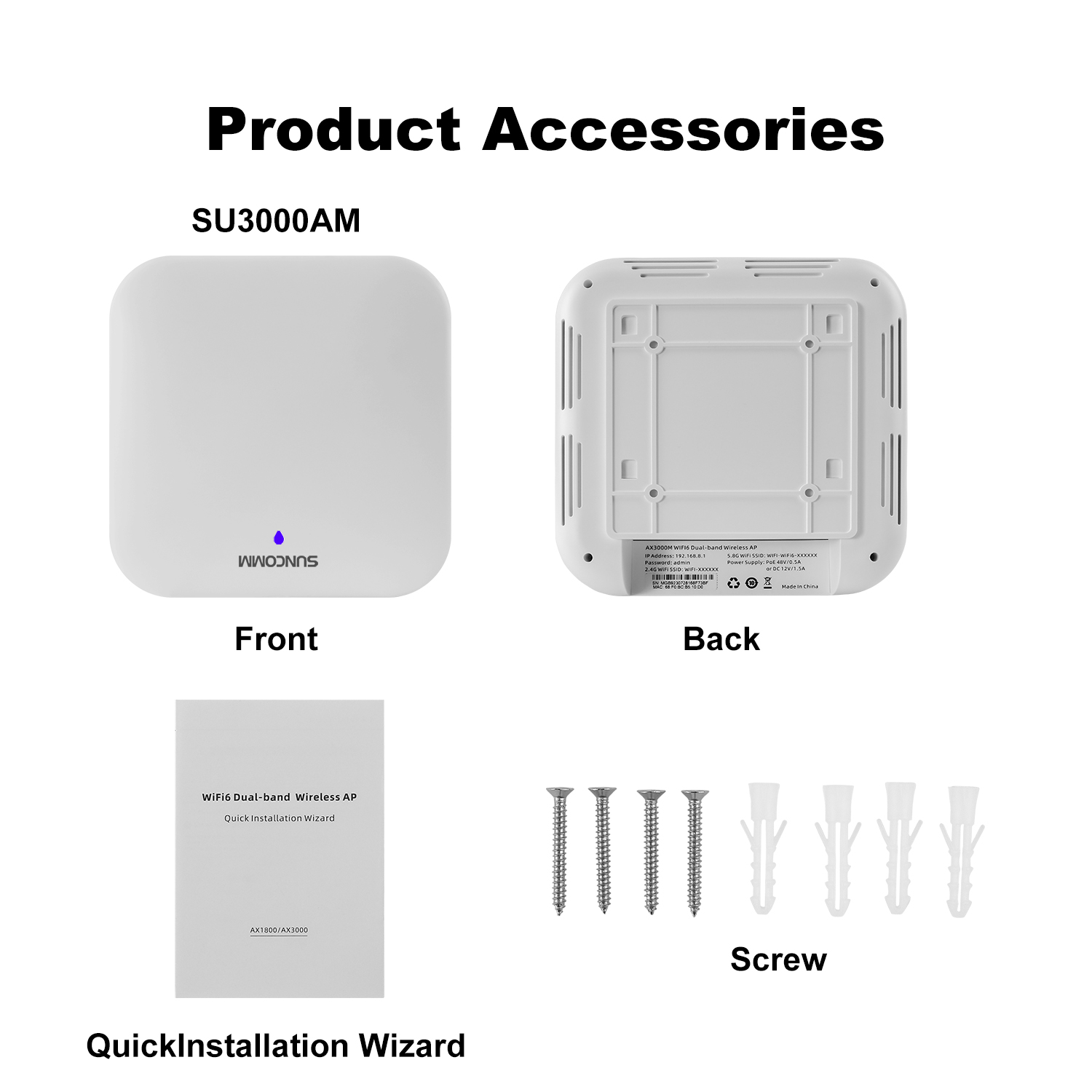 SUNCOMM AX3000 WiFi 6, потолоч – обзор и цена Wifi 6 Access Point Ceiling Poe