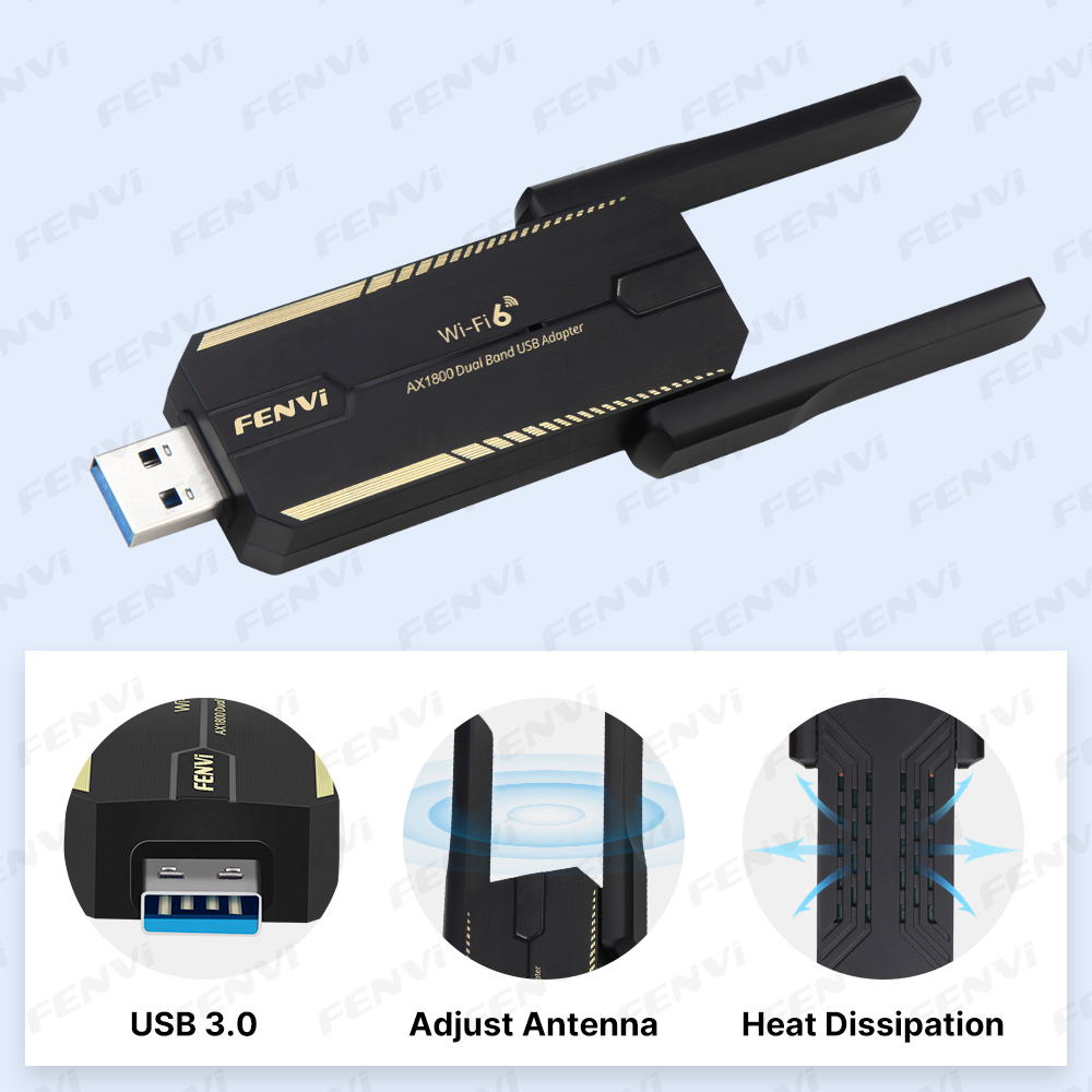 Беспроводной USB-адаптер Fenvi – обзор и цена Wifi 6 Usb Adapter Ax1800