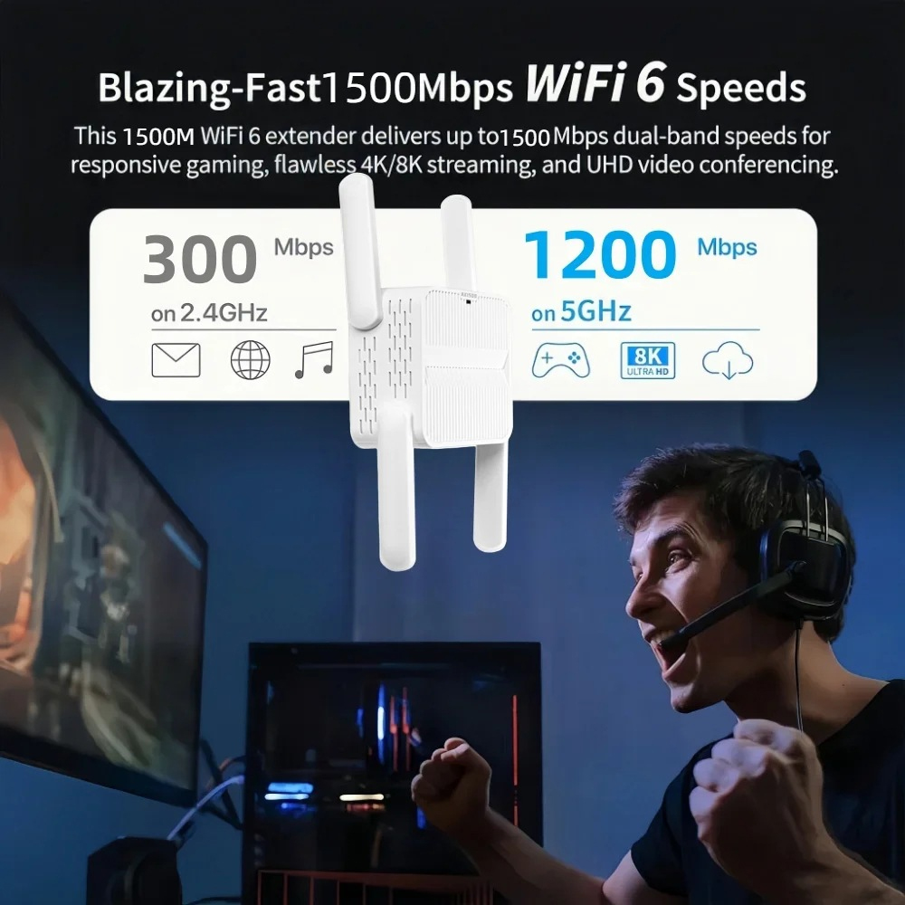 AX1500 Wi-Fi 6, повторитель, у – обзор и цена Wifi 6 Range Extender Ax1500