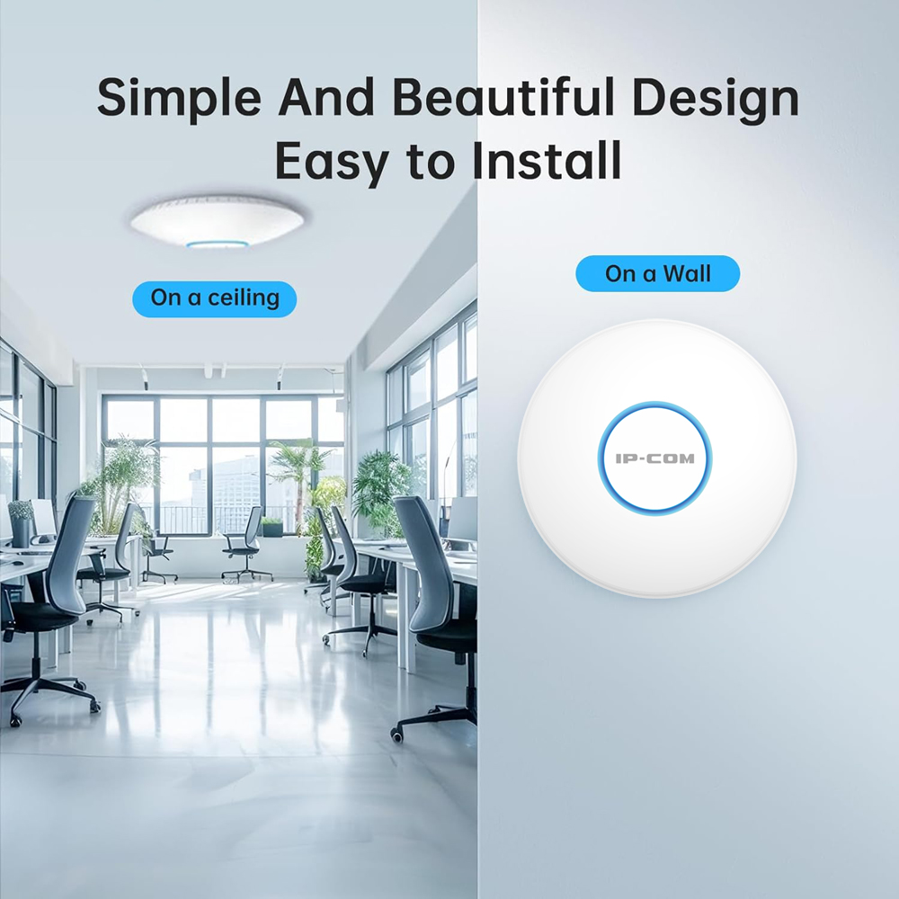 IP-COM W82AP Ультратонкая бесп – обзор и цена Wifi 6 Access Point Ceiling Poe
