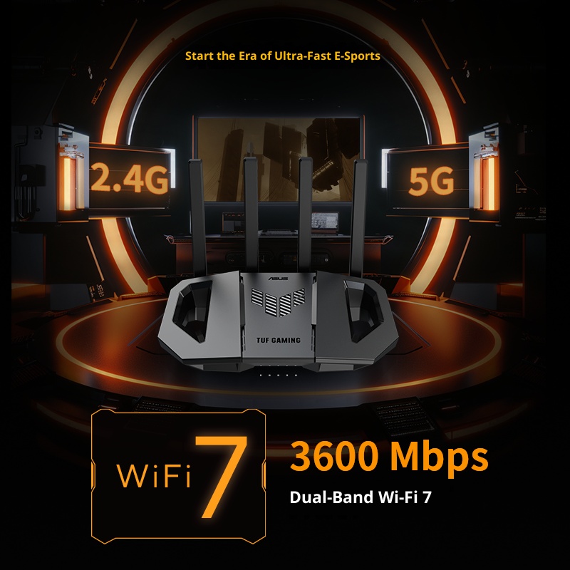 Маршрутизатор ASUS WiFi 7 BE36 – обзор и цена Gaming Router 2.5G Port
