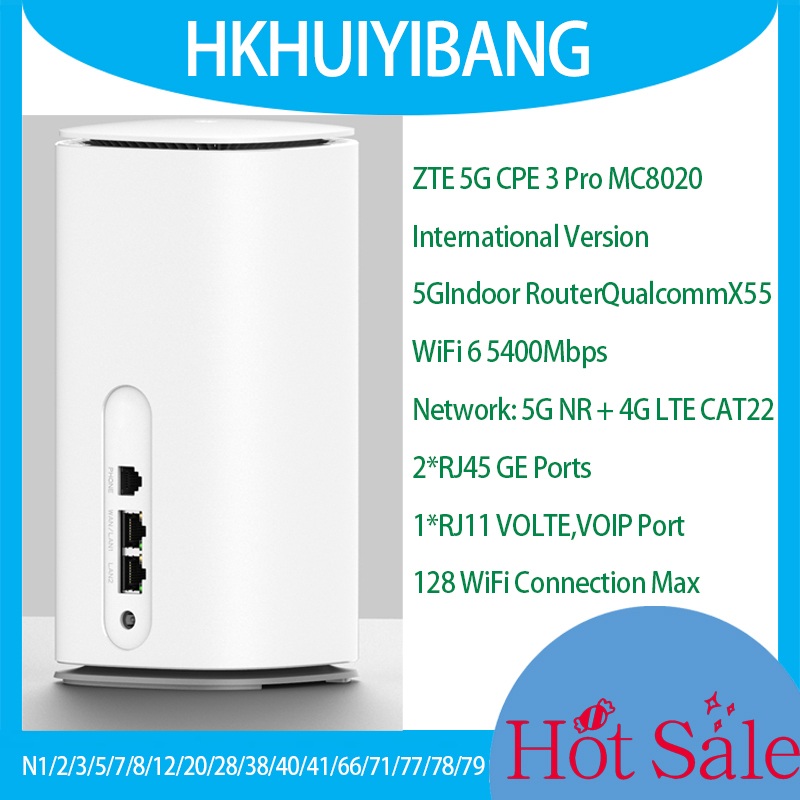 ZTE 5G CPE PRO 3 MC8020 Глобал – обзор и цена 4G 5G Router Sim Slot Wifi 6